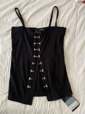 Storets Black Hook-Detail Camisole